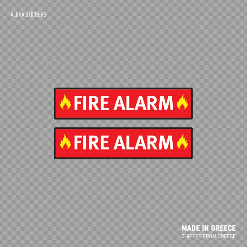 Decal Sticker Fire Alarm Emergencies Signs Fire Alarm Fire - Etsy