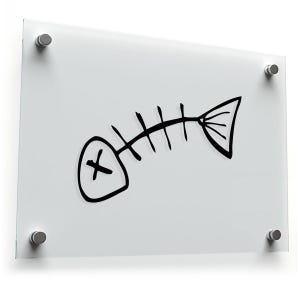 Sticker autocollant Décoration de bateau amusante en arête de poisson, appât pour l'hameçon, magasin de pêche, pêcheur, océan, rivière, vie marine, eau salée sous-marine XRRS5