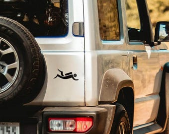 12.9 * 12.8 CM Scuba Diver, Immersioni Subacquee Silhouette Auto - Foto 4