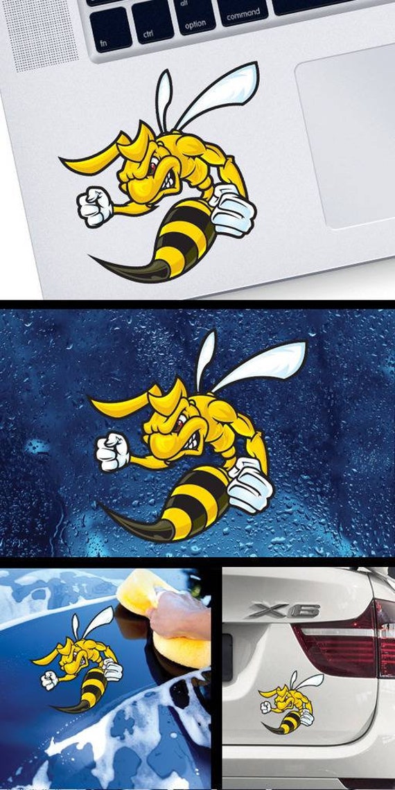 Böse Biene Aufkleber Autoaufkleber Hornisse Wespe Sticker Groß 20