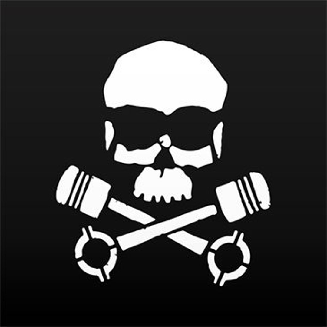Decal Sticker Skull Easy Rider Pistons Auto-moto Repair Gear Motorcycle ...