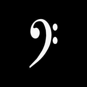 Sticker Sticker muziek Opmerking Bass clef muziek dj muziekinstrumenten muzieknotatie notities toonhoogte klasse piano gitaar pianist WXR43