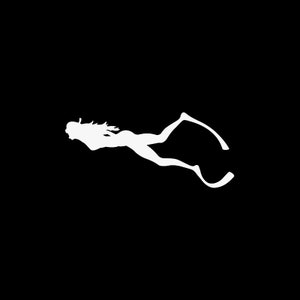 Sticker Sticker Vrouw Duiker Apneu avontuur apneu duiken snorkelen zeesport onderwater Topkwaliteit vinyl waterdicht weerbestendig ZZ834