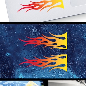 Decal Sticker Flames Red Orange Yellow Tribal Racing Design Flamed ...