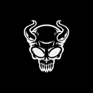 Sticker Sticker Duivel Schedel extreme slechtheid Kwaad Duivel Satan demon hel Motor auto helm weerbestendig topkwaliteit vinyl ZE5X6
