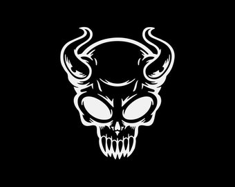 Sticker autocollant Devil Skull extrême méchanceté Evil Devil Satan démon enfer Moto voiture casque résistant aux intempéries en vinyle de qualité supérieure ZE5X6