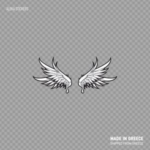 Sticker Paire d'ailes anges Air Force fly Freedom Icare Pilot racing speed casque décoration XR6X8