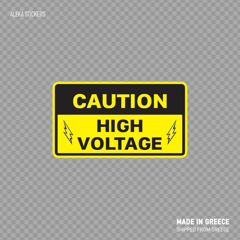 Decal Sticker Danger High Voltage Keep Out safety Caution sign electricity X8643