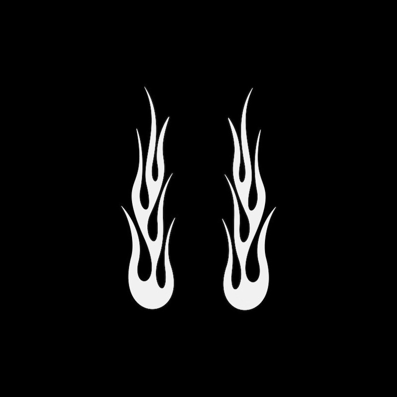 Decal Sticker Pair of Flames Easy Rider Car Decoration Motorcycle Top ...