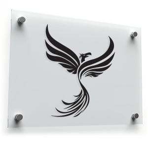 Sticker silhouette oiseau phénix - Sticker en vinyle noir majestueux pour voitures, ordinateurs portables, bouteilles d'eau, régénéré durable et amovible ZK384