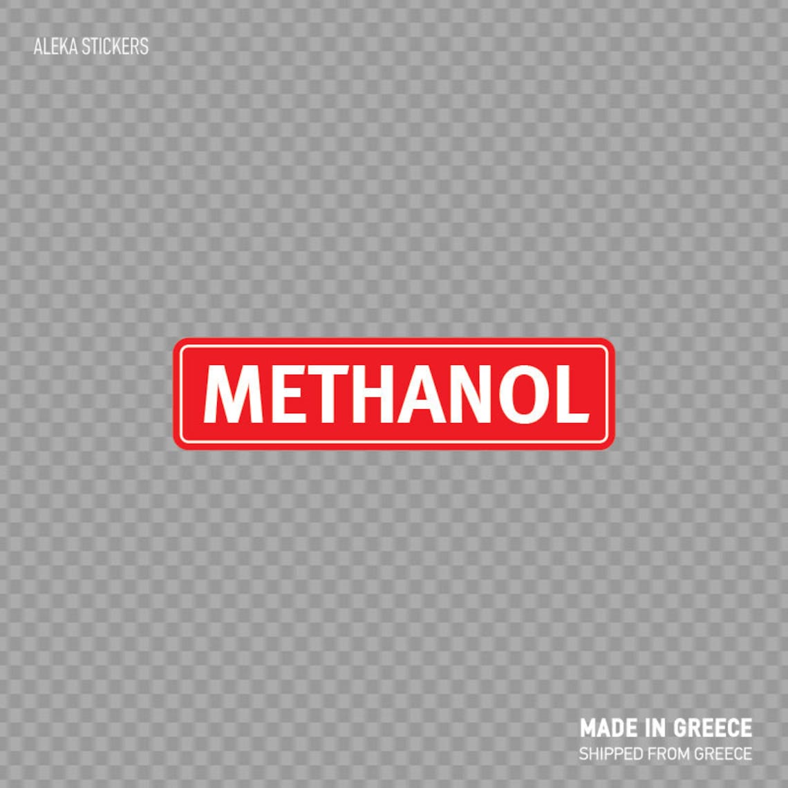 Decal Sticker Chemical Safety Sticker: Methanol, Acetic Acid ...