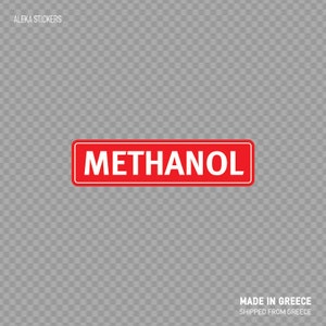 Sticker Sticker Chemische veiligheidssticker: Methanol, azijnzuur, formaldehyde-opslagsticker X9X63