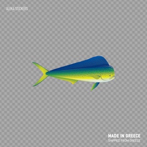 Sticker autocollant Dorado dauphin pêcheur océan vie marine agression sous-marine décoration de bateau appât avec hameçon RS92W
