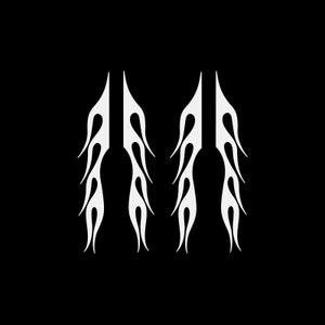 Sticker autocollant Paire de flammes Tribal Racing Design casque flammé moto de qualité supérieure Moto voiture Jet ski décoration vitesse KR5X8