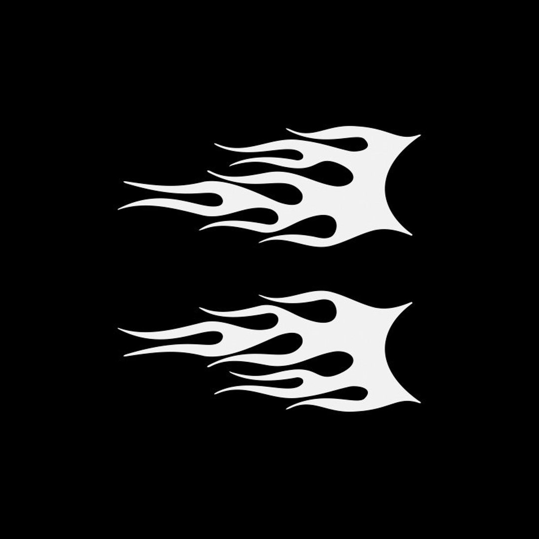 Decal Sticker Pair of Flames Easy Rider Car Decoration Helmet ...