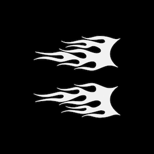 Sticker autocollant paire de flammes rider simple décoration casque décoration moto top qualité moto décoration de voiture KR548