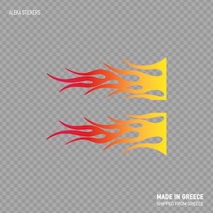 Aufkleber Aufkleber Flammen Rot Orange Gelb Tribal Racing Design geflammt Helm Motorrad Top Qualität Auto Jet Ski Dekoration Speed Race ZE3ZE