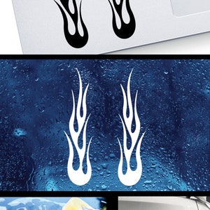 Decal Sticker Pair of Flames Easy Rider Car Decoration Motorcycle Top ...
