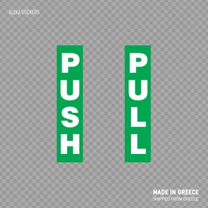 Aufkleber Aufkleber Push - Pull-Türschild Informationen Zeichen Top Qualität Vinyl Qualität Beschilderung X882W