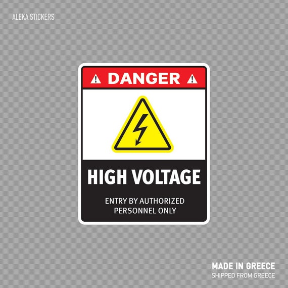 2x Danger High Voltage Elektrisches Warnschild Aufkleber Hot   DD