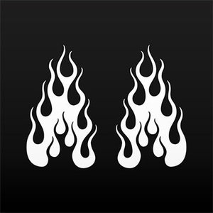 Sticker autocollant Paire de flammes Tribal Racing Design casque flammé moto de qualité supérieure Moto voiture Jet ski décoration vitesse KR568