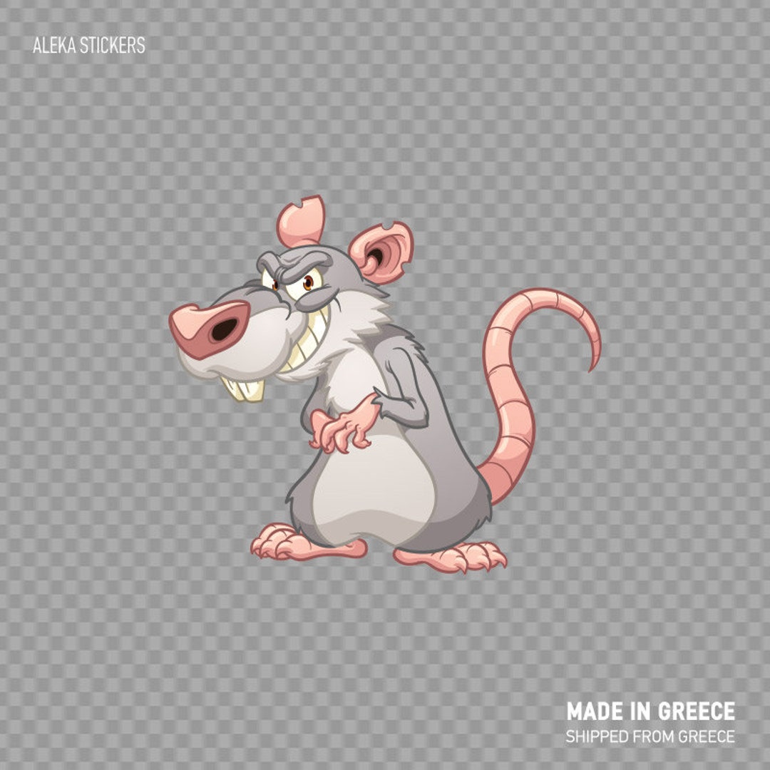Decal Sticker Wicked Rat Top Quality Vinyl Smile Malicious Cartoon ...