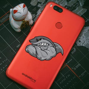 Muscular Bodybuilder Shark Vinyl Sticker – Bold Cartoon Shark Decal for Cars, Laptops, and Water Bottles, Durable & Waterproof ZZ772