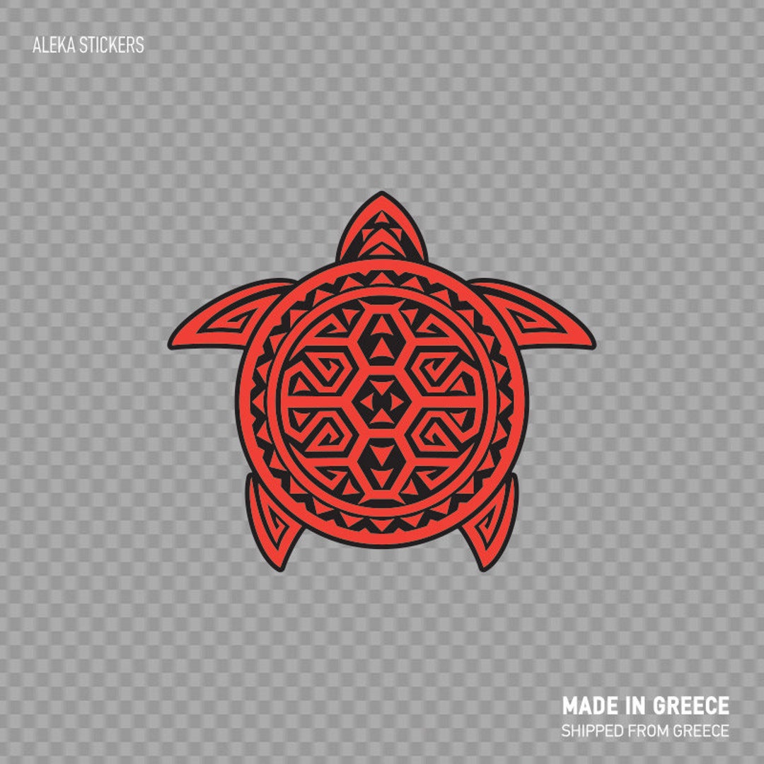 Decal Sticker Turtle Tribal Surf Style Surfer Reptile Reef Traditional ...
