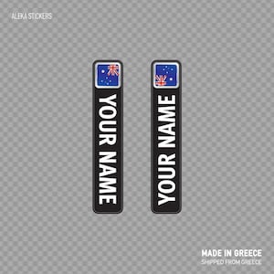 Sticker Sticker Fiets Mountainbike Naam Label Vlag Australië fiets mountainbike gelamineerd vinyl X476W