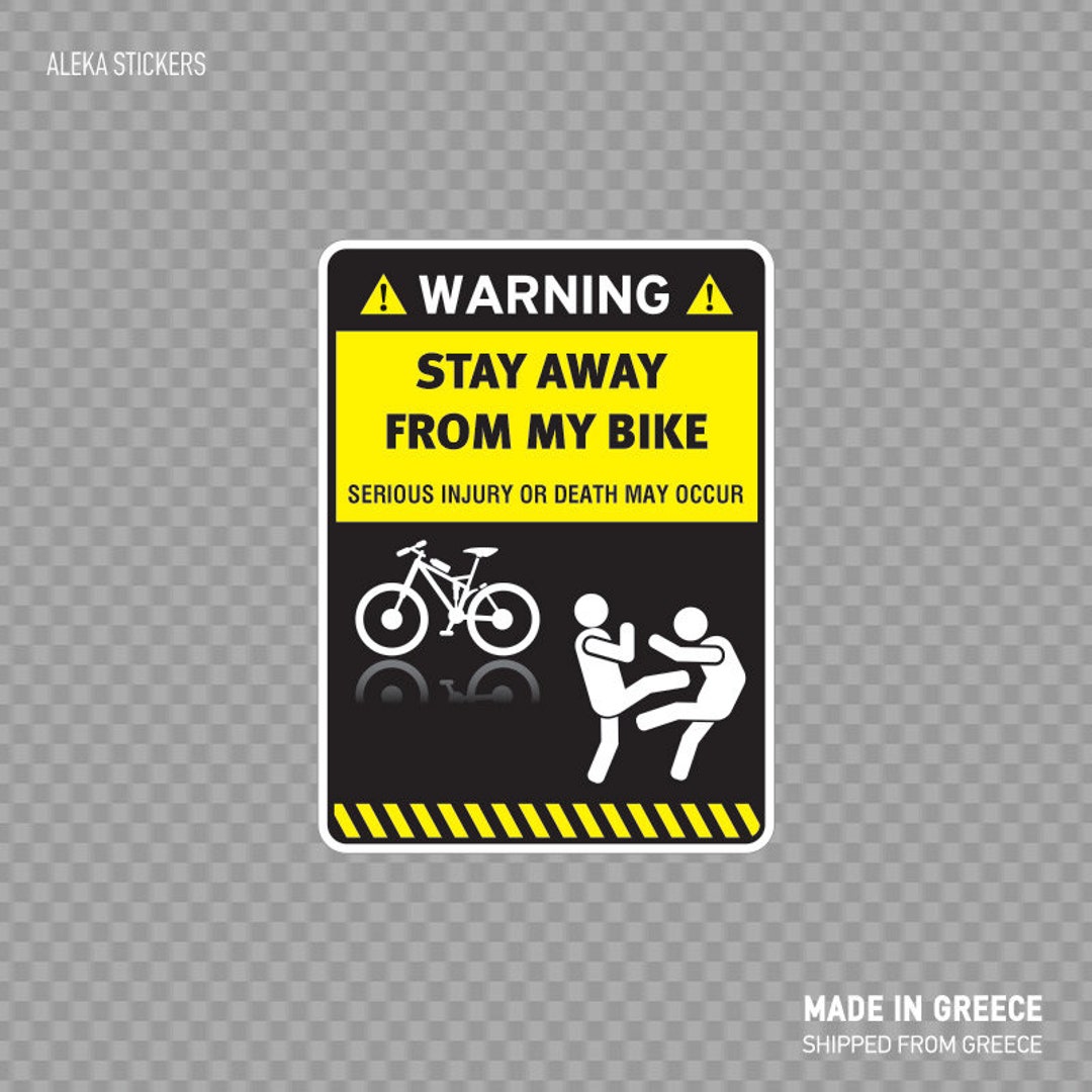 Printed vinyl Warning Sign Funny Stay Away From My Headphones