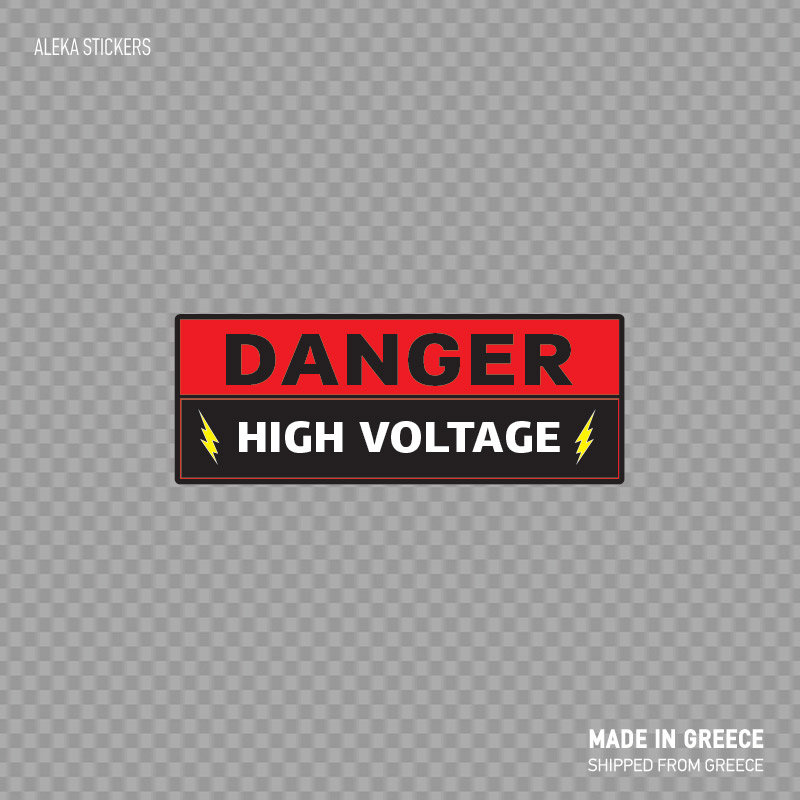 2x Danger High Voltage Elektrisches Warnschild Aufkleber Hot   DD