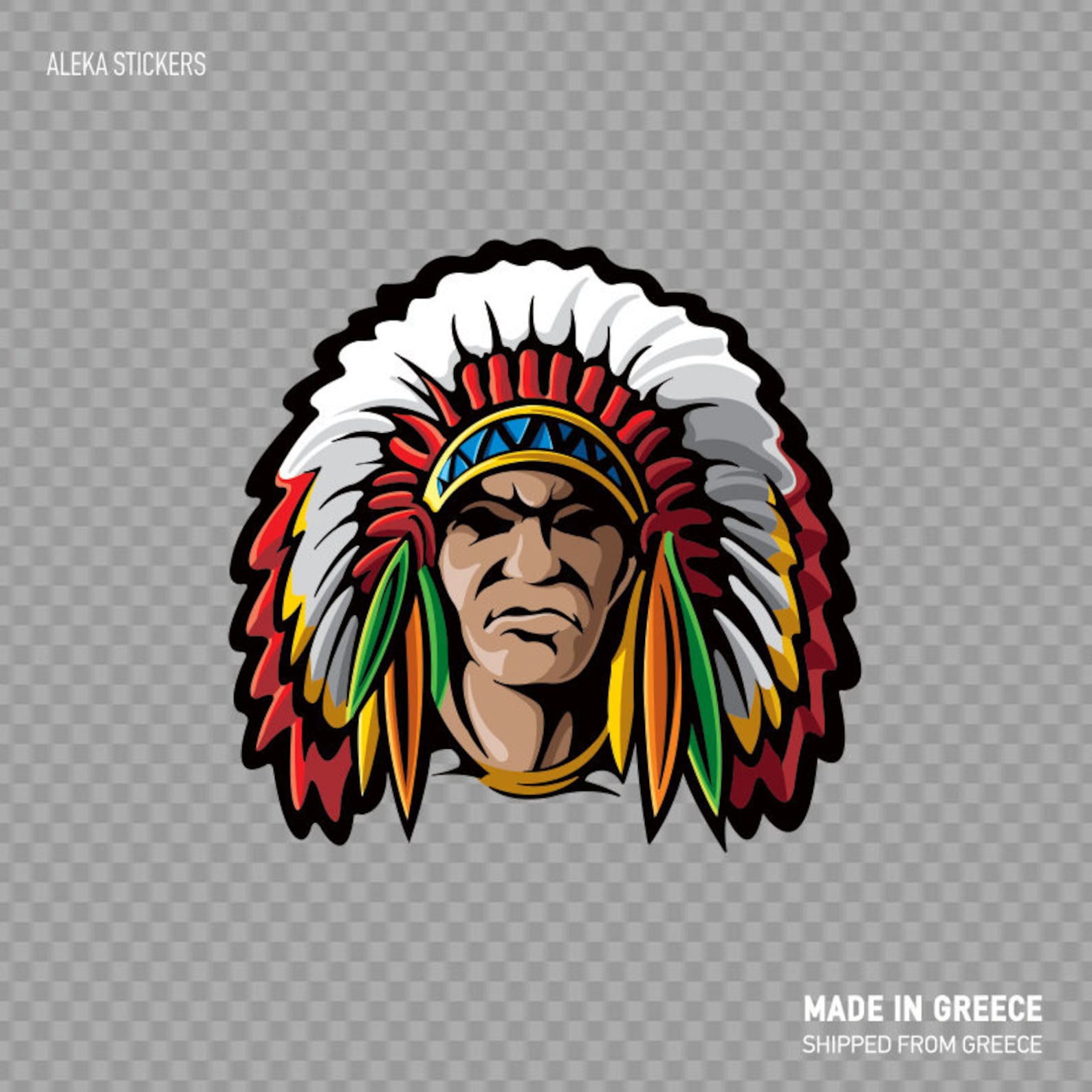 Decal Sticker Indian American Navajo Apache Cherokees Geronimo Etsy