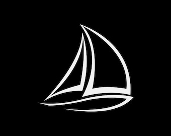 Decal Sticker Sailing Boat adventure open sea yacht sea sports Waterproof and weatherproof for outdoor-sailboat use Boat decoration W8W98