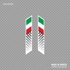 Aufkleber Aufkleber Italien Italienische Flagge Racing Stripes Rennrad Motorrad Auto wasserdicht wetterfest ZKX6W