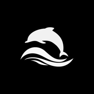 Aufkleber Aufkleber Delphin Figur glücklich Natur freundlich Surf großen Wellen Tiefenwasser Urlaub RS62X