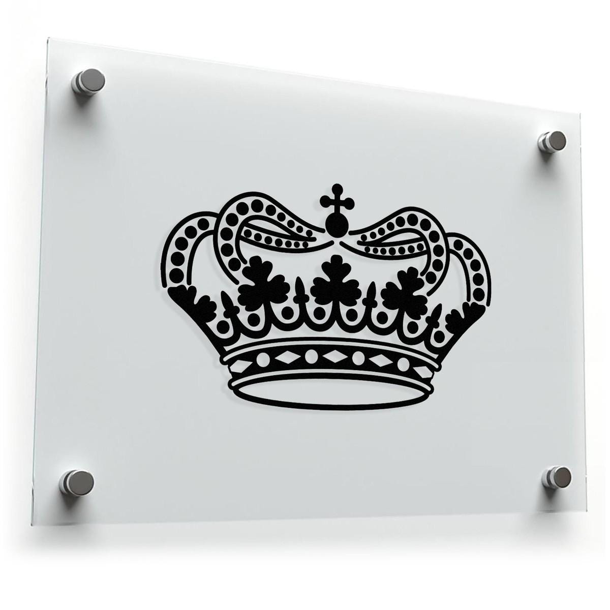 Decal Sticker Elegant Crown Design King Queen Royal Heraldic Hard to ...