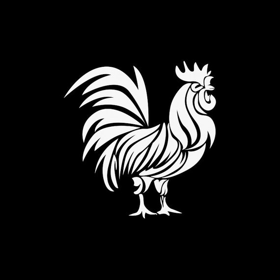 Decal Sticker Tribal Rooster Cook Restaurant Decoration Store | Etsy