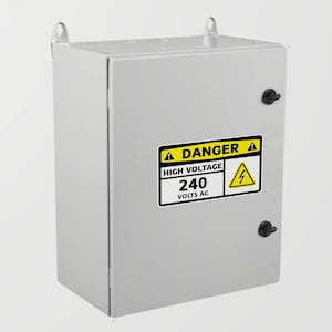 Sticker Sticker Gevaar Hoogspanning 240 volt Ac-veiligheidsbord Elektriciteit Water- en weerbestendig voor gebruik buiten en binnen X4334