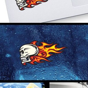 Decal Sticker Flames Skull Evil Easy Rider Flamed Fire Helmet ...