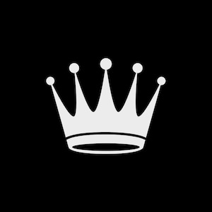 King Crown Vinyl Decal Sticker Black 