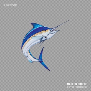 Aufkleber Sticker Sailfish Marlin Angeln Ladendekoration Köder Angeln Boot Aggression Salzwasser Hungry Restaurantdekoration Rs96x