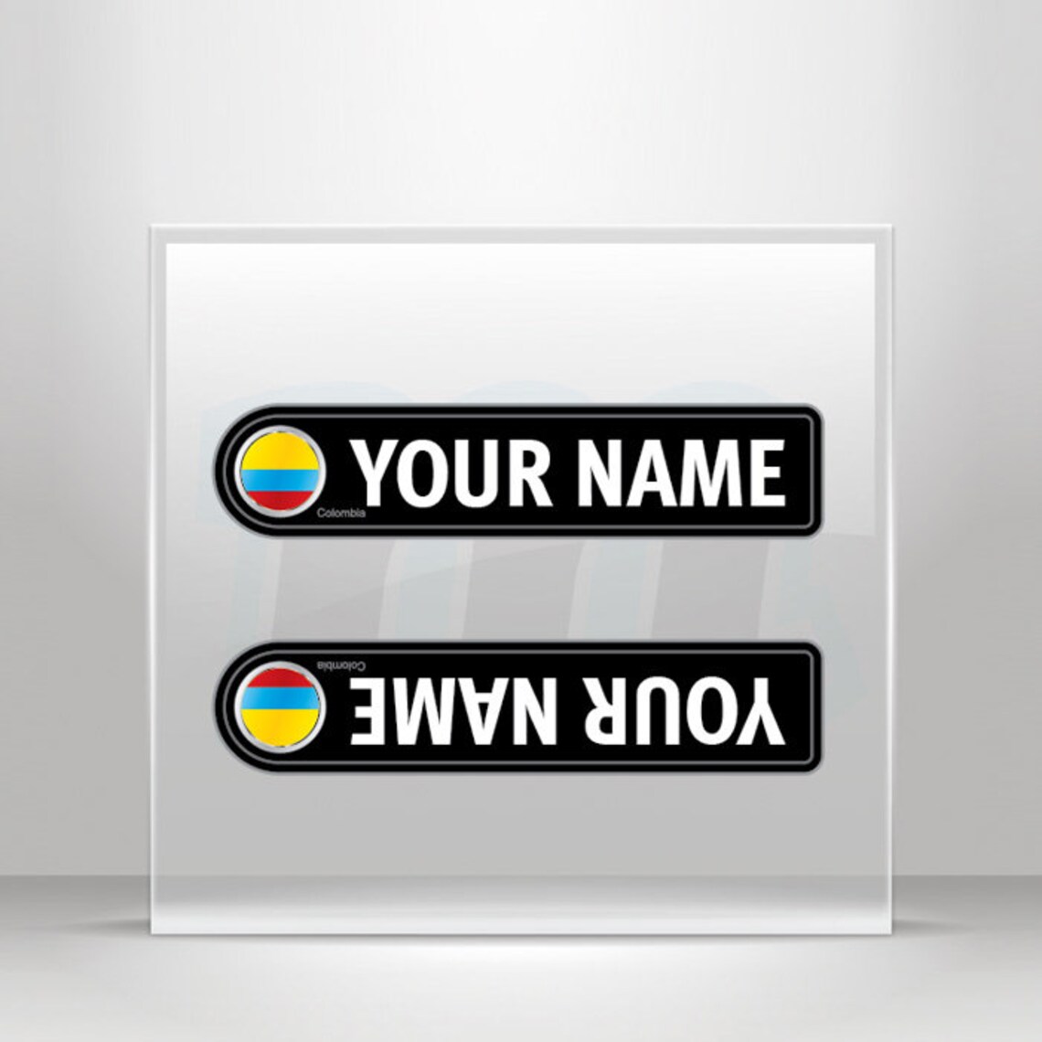 Decal Sticker Bicycle Mountain Bike Name Label Flag Colombia Etsy
