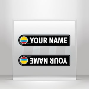 Décalque Bicycle Bicycle Mountain Bike Nom Label Flag Colombia vélo vélo vélo VTT vinyle laminé 3X73X
