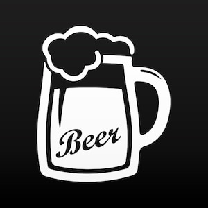Sticker Glas Biercafé drinkt diner heerlijk eten lunch restaurant decoratie bar winkel brouwerij taverne XZE66