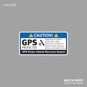 Sticker Sticker Gps beschermd preventie teken voertuig veiligheid beveiliging recovery X4XR6