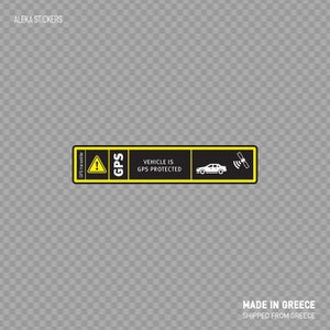 Aufkleber Aufkleber Fahrzeug ist Gps Protected Hinweisschild Maschinensicherheit Infoschild Sicherheitschild Top Qualität Racing Design X4W83