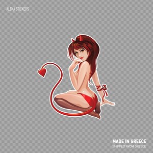 Decal Sticker Sexy Devil Girl hell beauty top quality woman W7943