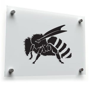Sticker silhouette guêpe abeille travailleur miel agressif – Sticker insecte audacieux guêpe agressive en vinyle pour voitures, ordinateurs portables XWZE8