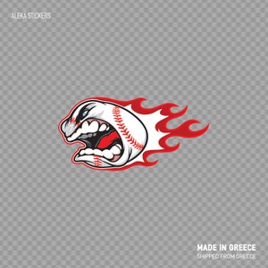 Decal Sticker arrabbiato Baseball potente colpo aggressivo sport ventilatore attacco win Top qualità vinile X33WW