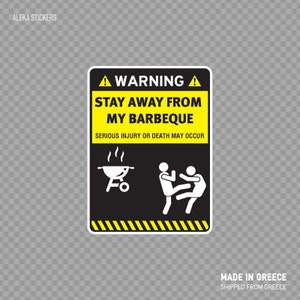 Sticker Sticker teken Stay Away From My barbecue Bbq grappige teken Restaurant decoratie tuin decoratie X4WW8